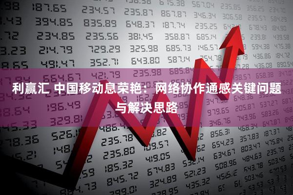 利赢汇 中国移动息荣艳：网络协作通感关键问题与解决思路