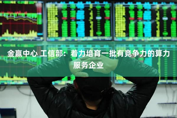 金赢中心 工信部：着力培育一批有竞争力的算力服务企业